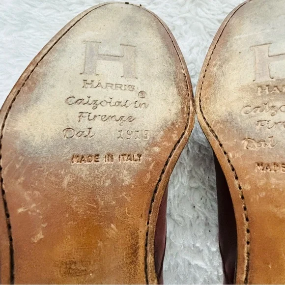 Calzoleria Harris Firenze Rich Brown Leather Oxfords size 9 - Picture 14 of 14